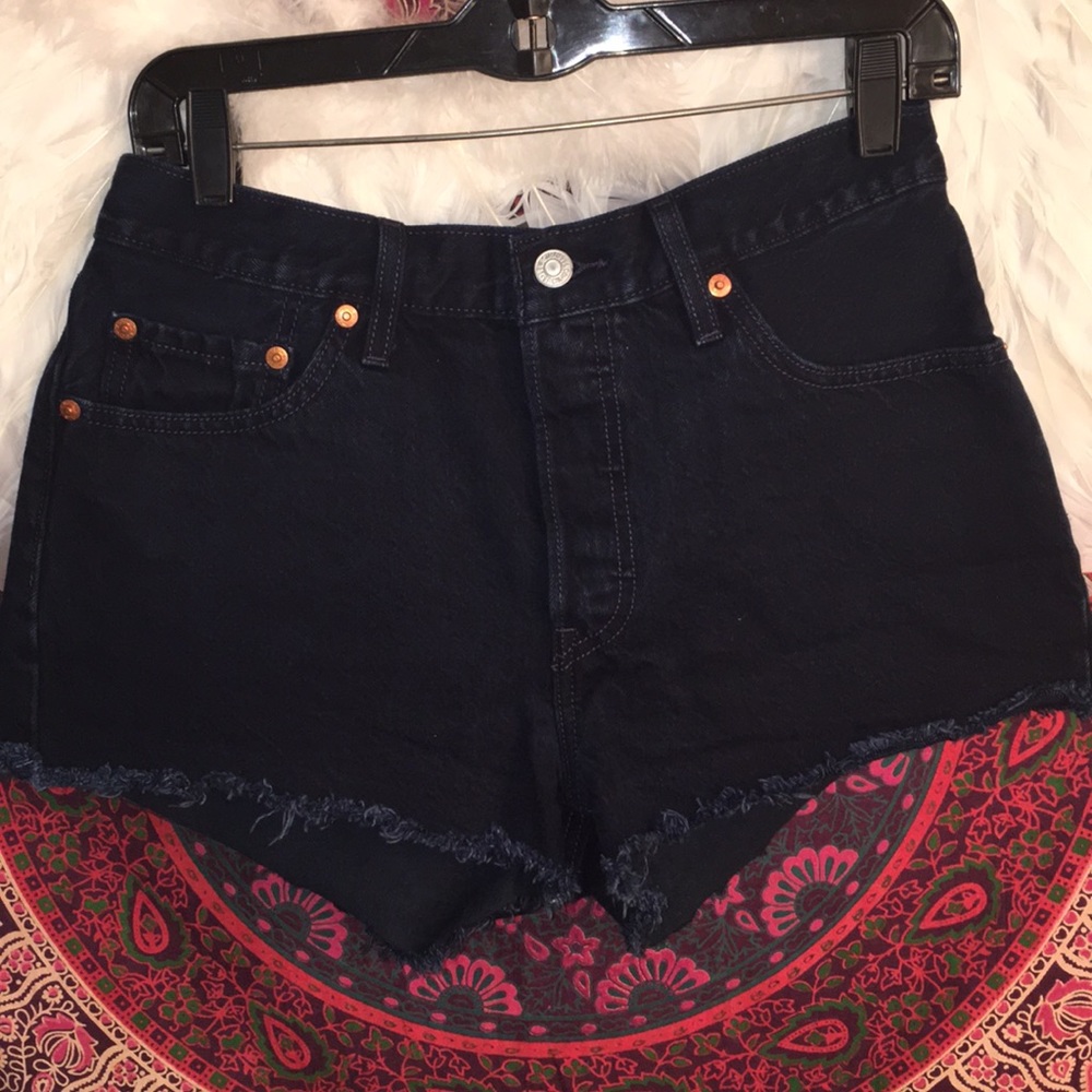 Dark Blue Jean Levi Shorts